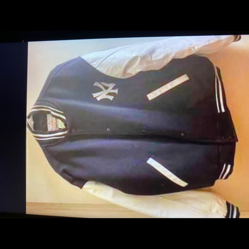 NY Yankees Leather Varsity Jacket